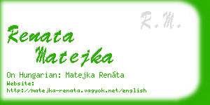renata matejka business card